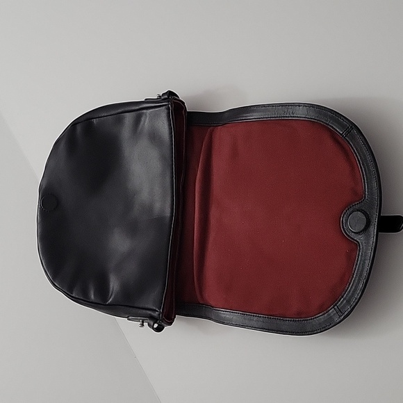 Lauren Ralph Lauren Leather Saddlebag Crossbody Black GUC - Picture 16 of 17